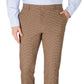Calça de desempenho Tommy Hilfiger masculina Modern Fit Th Flex Stretch com padrão marrom, tamanho 32x32