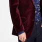 Blazer masculino Alfani Slim Fit de veludo liso, vermelho, tamanho 42