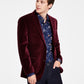 Blazer masculino Alfani Slim Fit de veludo liso, vermelho, tamanho 42