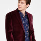 Blazer masculino Alfani Slim Fit de veludo liso, vermelho, tamanho 46
