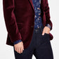 Blazer masculino Alfani Slim Fit de veludo liso, vermelho, tamanho 46