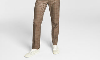 Calça de terno slim fit masculina Alfani marrom tamanho 30x32