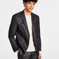 Jaqueta masculina Kenneth Cole Reaction Slim Fit, preta, tamanho 46