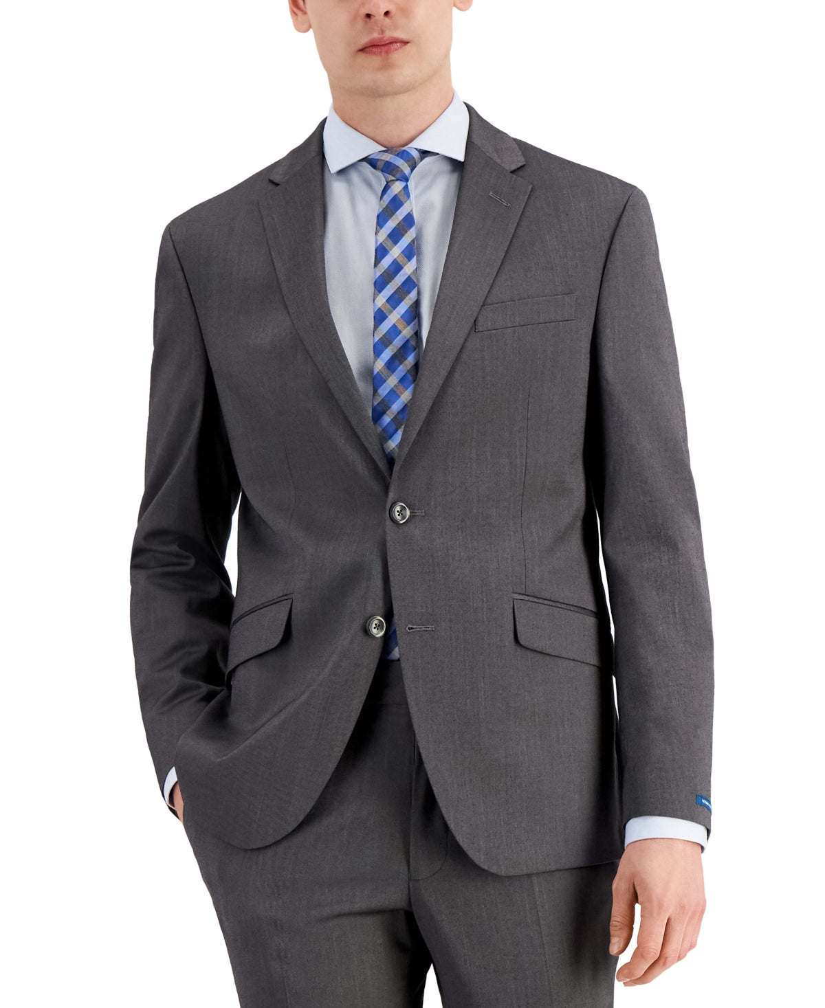 Jaqueta masculina Kenneth Cole Reaction Slim Fit cinza tamanho 42