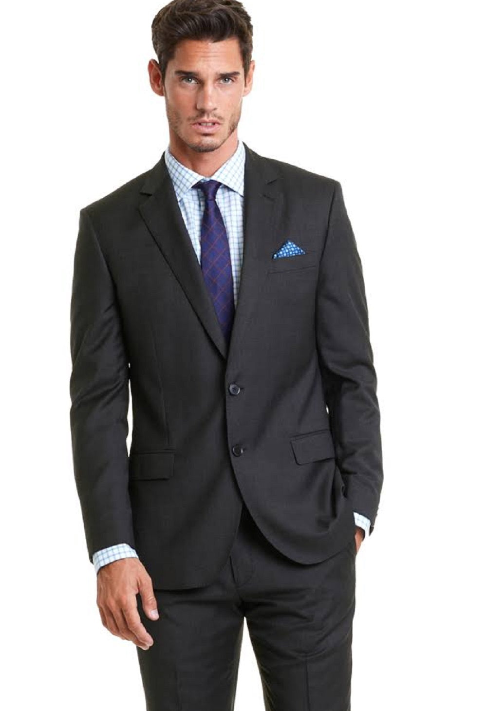 Jaqueta masculina Kenneth Cole Reaction Slim Fit, preta, tamanho 42