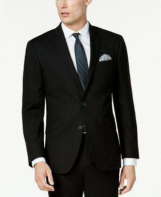 Jaqueta masculina Kenneth Cole Reaction Slim Fit, preta, tamanho 44