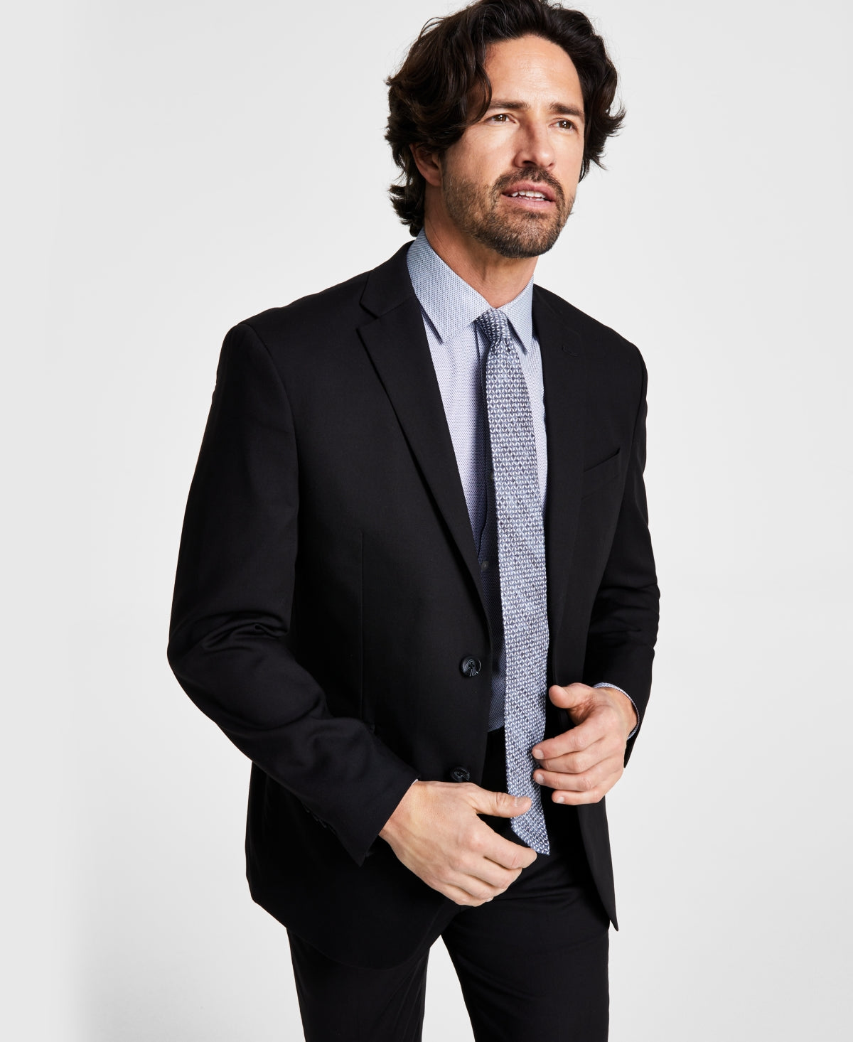 Jaqueta masculina Kenneth Cole Reaction Slim Fit, preta, tamanho 46
