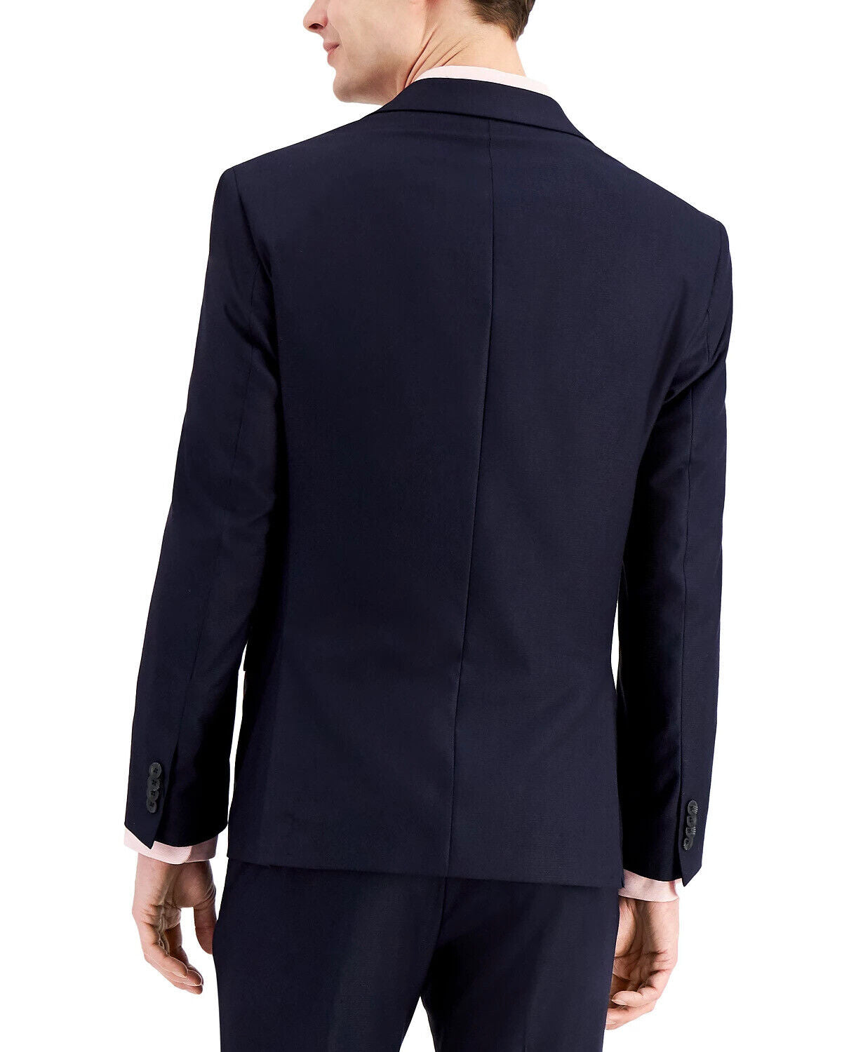 Jaqueta masculina Kenneth Cole Reaction Techni Cole Suit Separate Slim-Fit Azul Tamanho 38