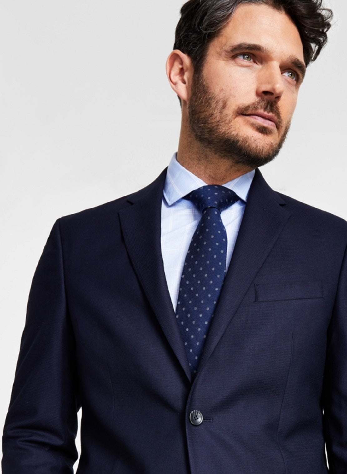 Jaqueta masculina Kenneth Cole Reaction Slim Fit azul tamanho 40