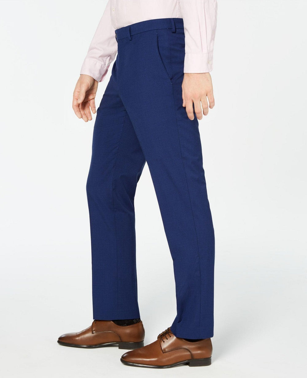 Calça Kenneth Cole Reaction Techni Cole Suit Separada Slim Fit Azul Tamanho 32X34