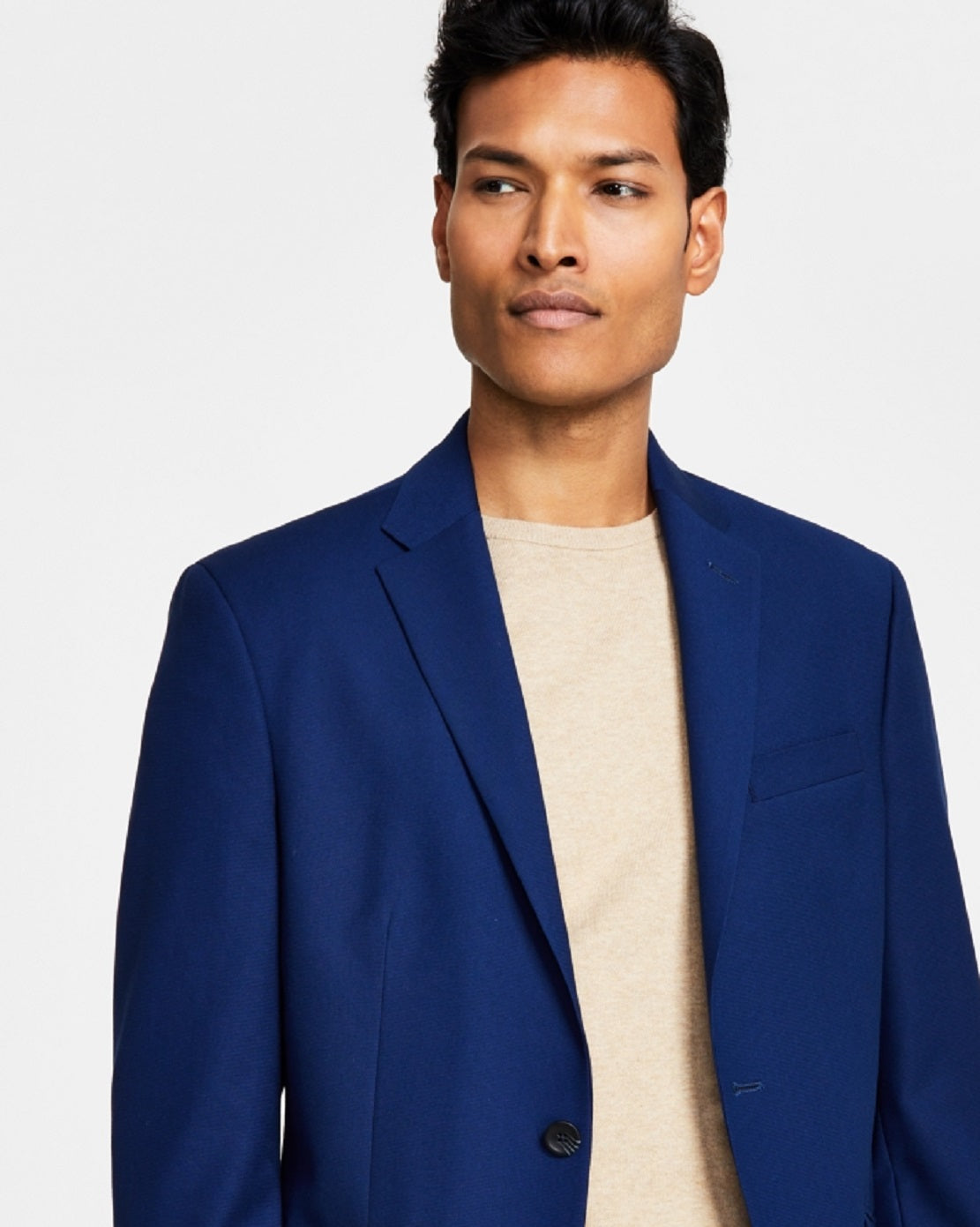 Jaqueta masculina Kenneth Cole Reaction Slim Fit azul tamanho 46