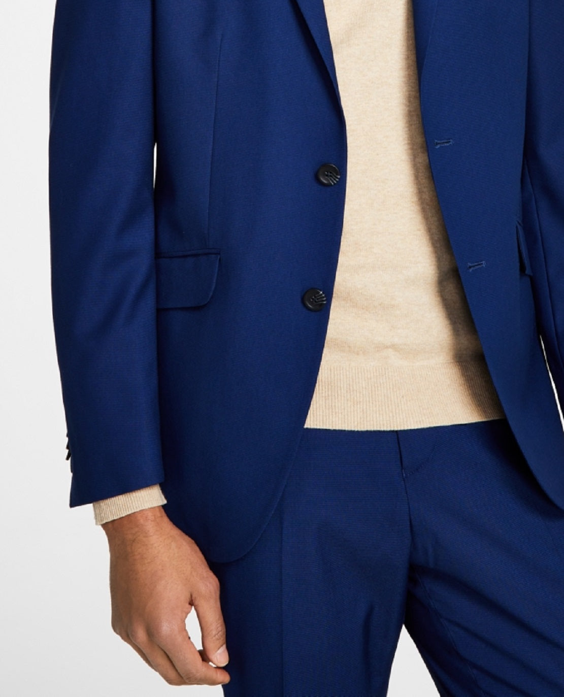 Jaqueta masculina Kenneth Cole Reaction Slim Fit azul tamanho 46