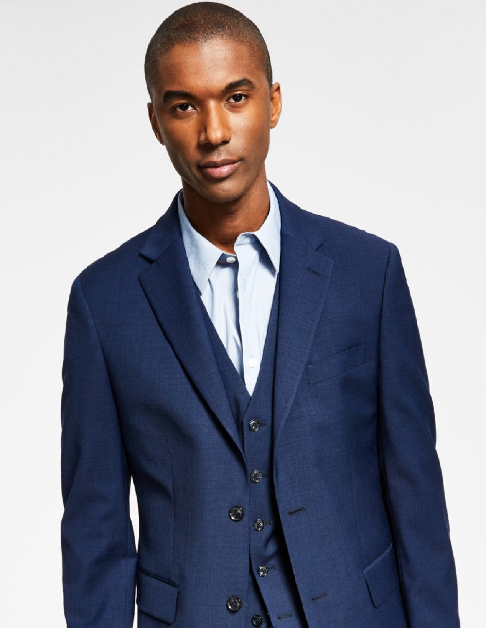 Jaqueta Tommy Hilfiger Masculina Modern Fit Th Flex Stretch Solid Azul Tamanho 38