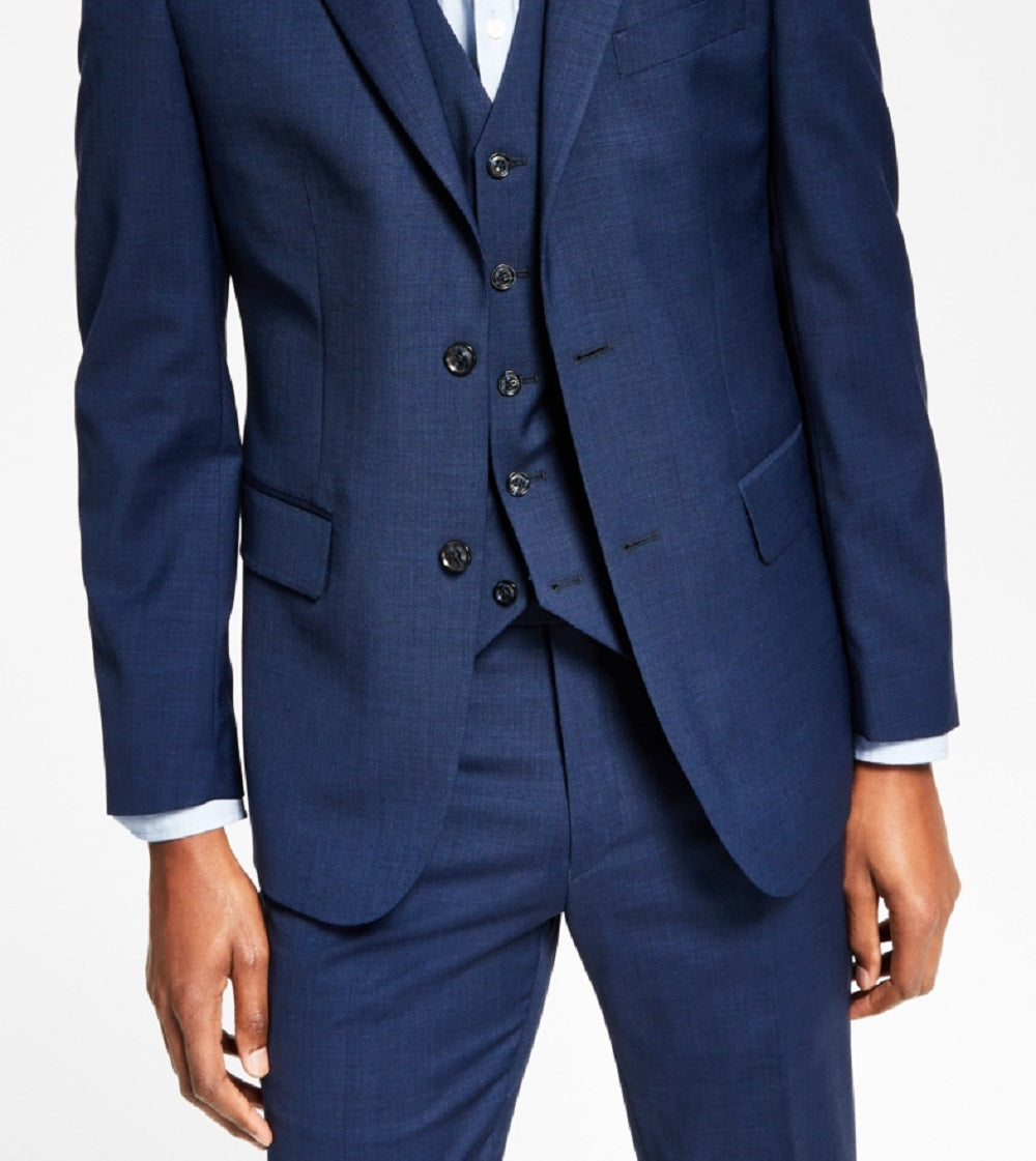 Jaqueta Tommy Hilfiger Masculina Modern Fit Th Flex Stretch Solid Azul Tamanho 38
