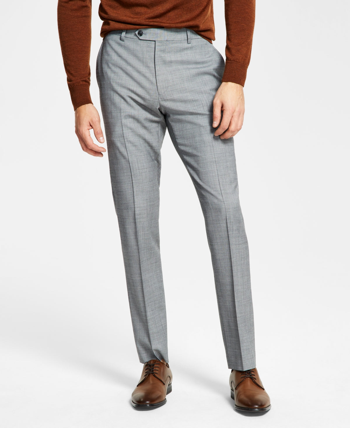 Tommy Hilfiger Masculino Modern Fit Th Flex Stretch Wool Suit Calça Separada Cinza Tamanho 33X32