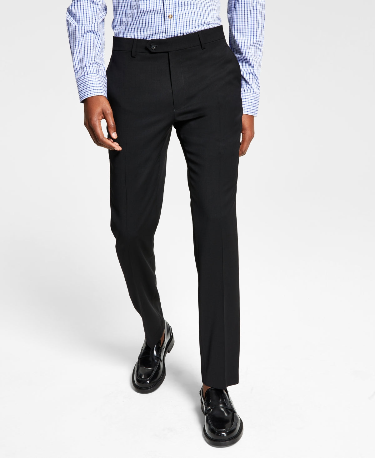Tommy Hilfiger Masculino Modern Fit Th Flex Stretch Wool Suit Calça Separada Preta Tamanho 38X32