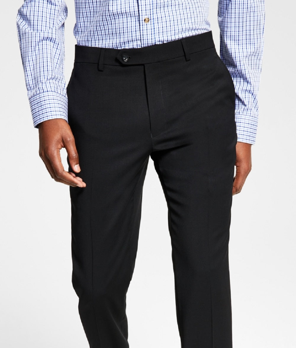 Tommy Hilfiger Masculino Modern Fit Th Flex Stretch Wool Suit Calça Separada Preta Tamanho 40X32