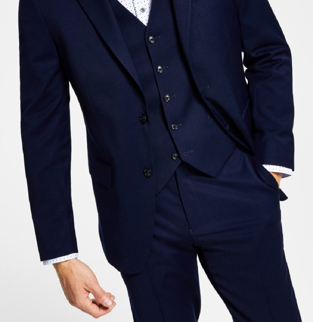 Jaqueta Tommy Hilfiger Masculina Modern Fit Th Flex Stretch Solid Azul Tamanho 40