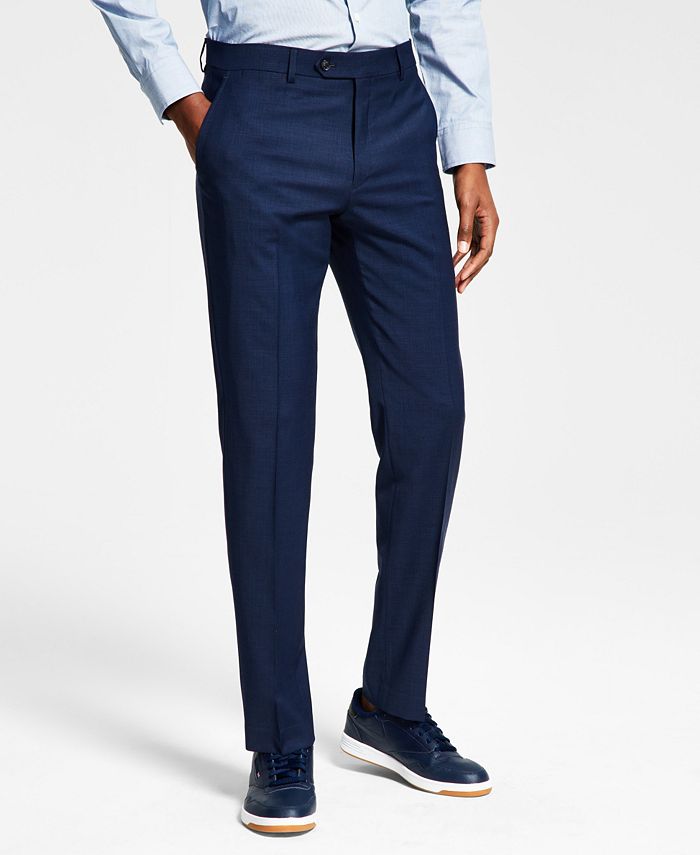 Tommy Hilfiger Masculino Modern Fit Th Flex Stretch Wool Suit Calça Separada Azul Tamanho 33X32