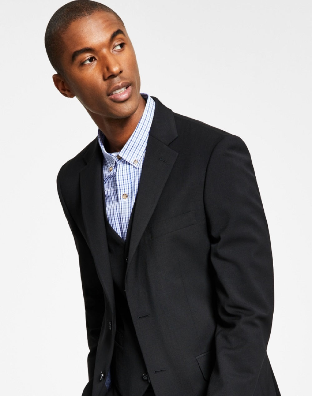 Jaqueta Tommy Hilfiger Masculina Modern Fit Th Flex Stretch Solid Preta Tamanho 42