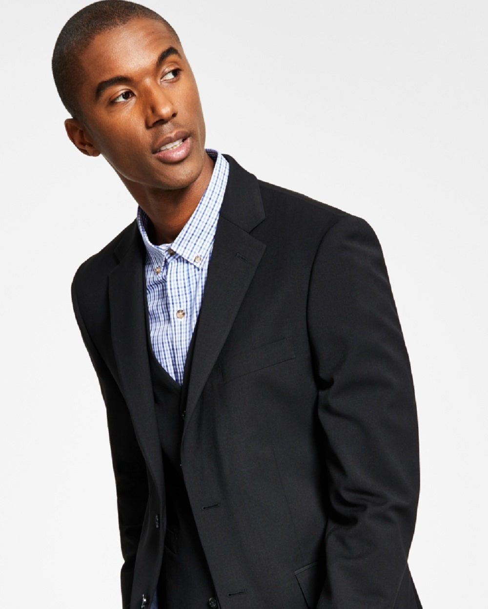 Jaqueta Tommy Hilfiger Masculina Modern Fit Th Flex Stretch Solid Preta Tamanho 44