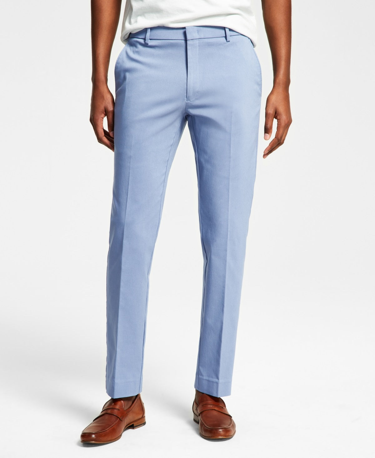 Calça Tommy Hilfiger Masculina Modern Fit Th Flex Stretch Comfort Solid Azul Tamanho 36X34