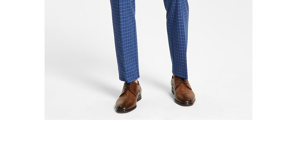 Calça Tommy Hilfiger Masculina Modern Fit Th Flex Stretch Check Performance Azul Tamanho 30X30