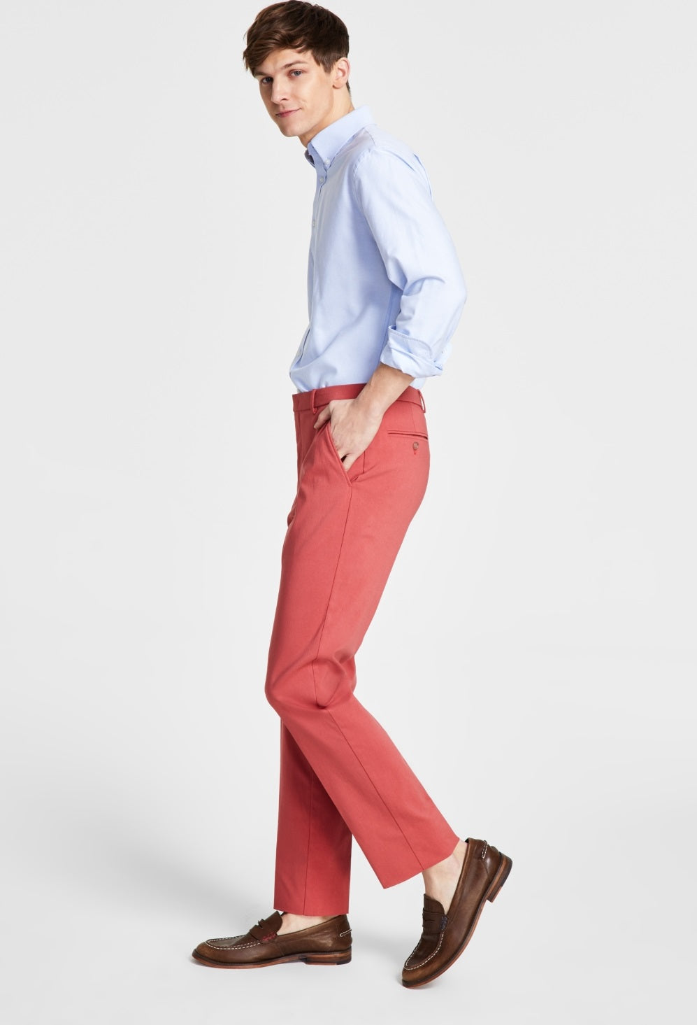Calça Tommy Hilfiger Masculina Modern Fit Th Flex Stretch Comfort Vermelha Tamanho 36X30