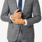 Terno xadrez slim fit masculino Calvin Klein, jaqueta separada, cinza, tamanho 38