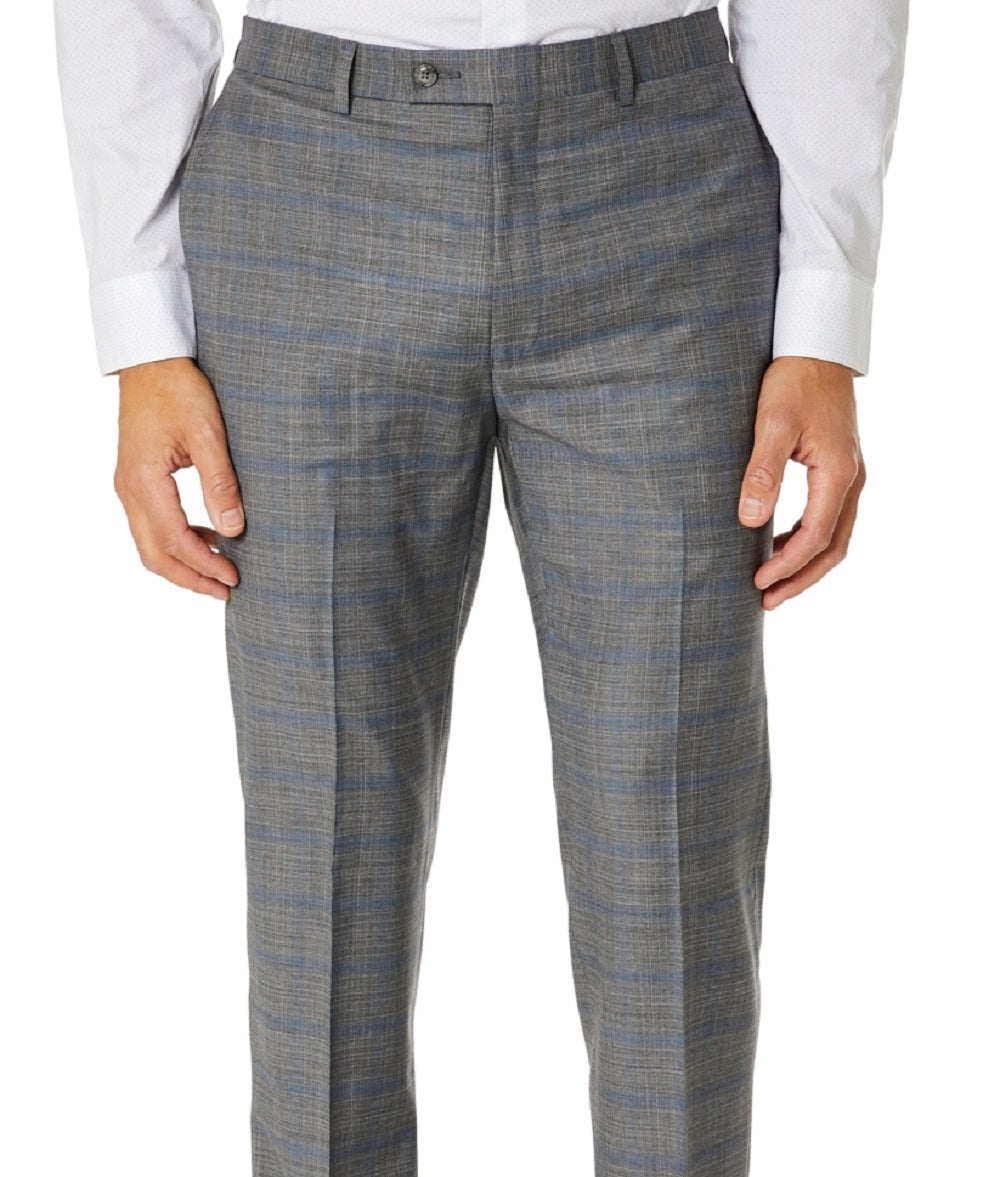 Calvin Klein Terno Masculino Slim Fit Xadrez Calça Separada Cinza Tamanho 32X32