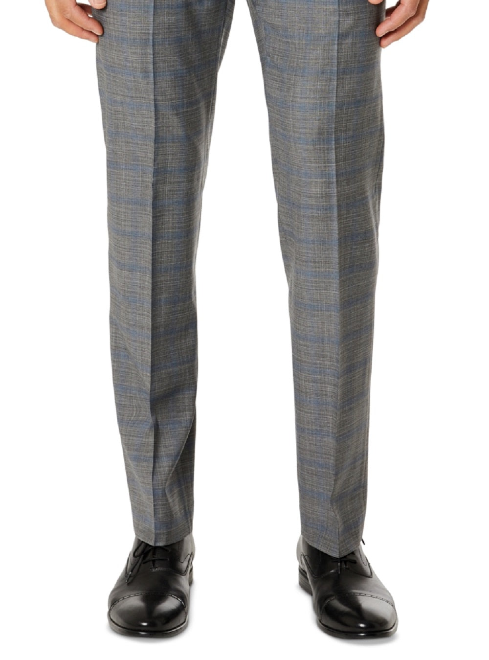 Terno masculino Calvin Klein Slim Fit Xadrez Calça Separada Cinza Tamanho 34X30