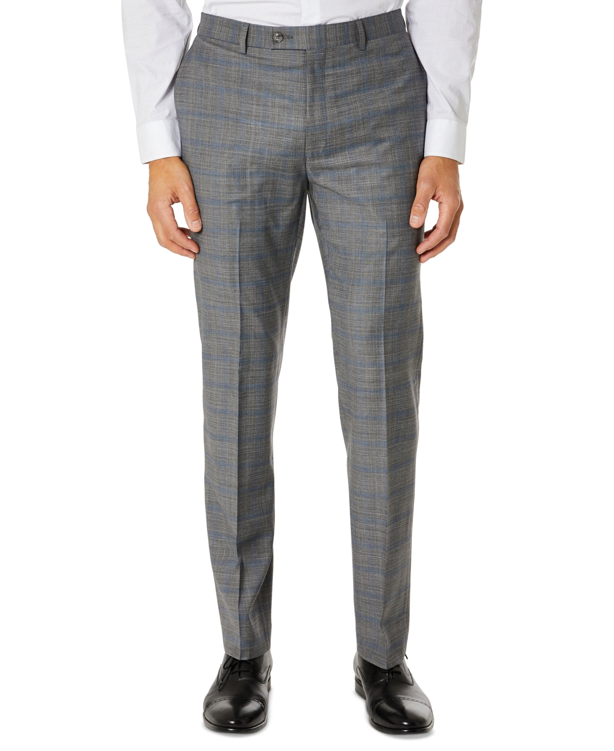 Terno masculino Calvin Klein Slim Fit Xadrez Calça Separada Cinza Tamanho 34X30
