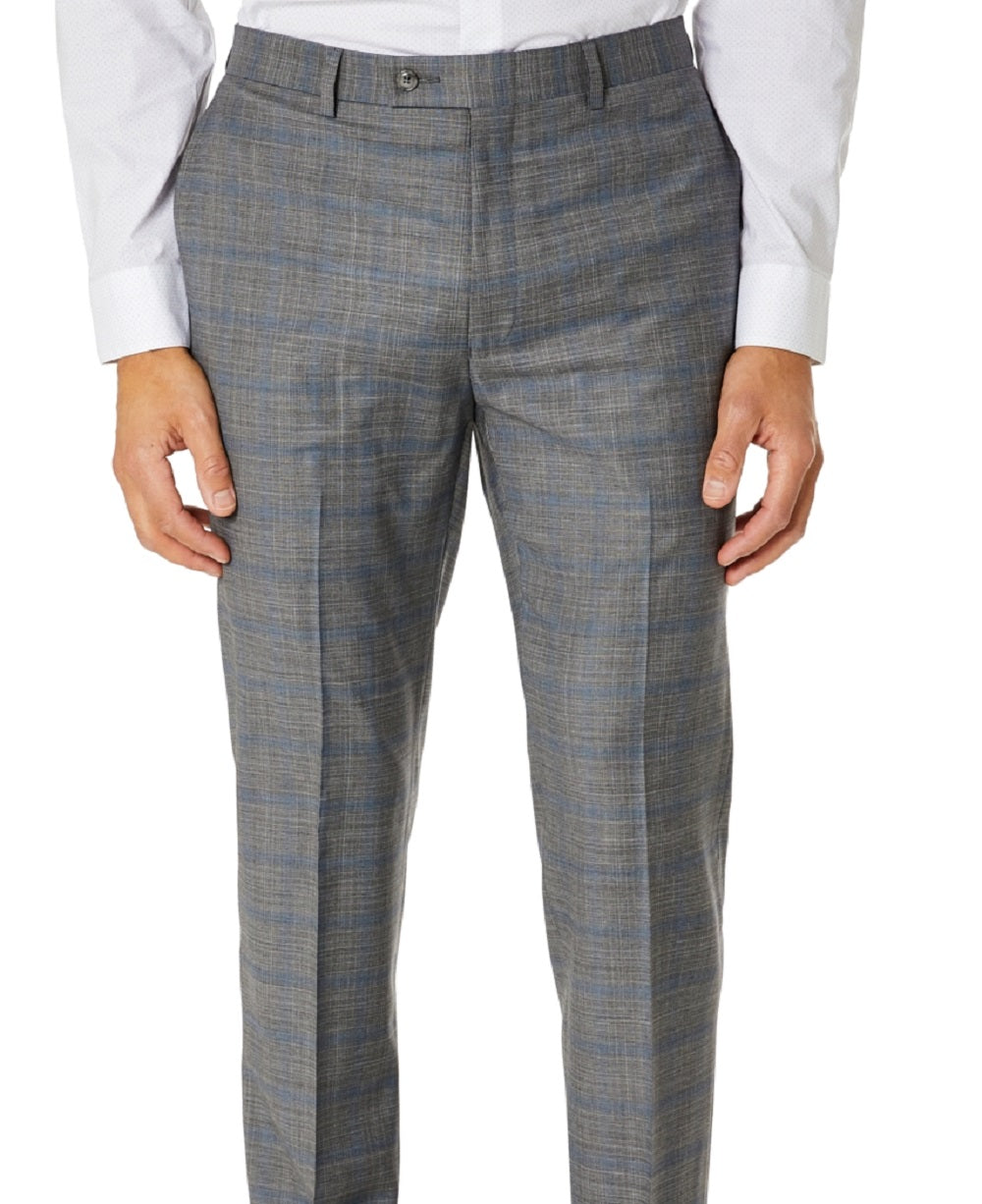 Calvin Klein Terno Masculino Slim Fit Xadrez Calça Separada Cinza Tamanho 34X32