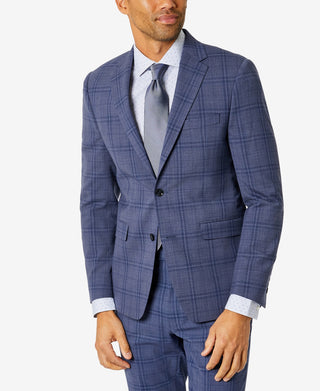 Calvin Klein Men's Skinny Fit Infinite Stretch Solid Suit Jacket Blue Size 42