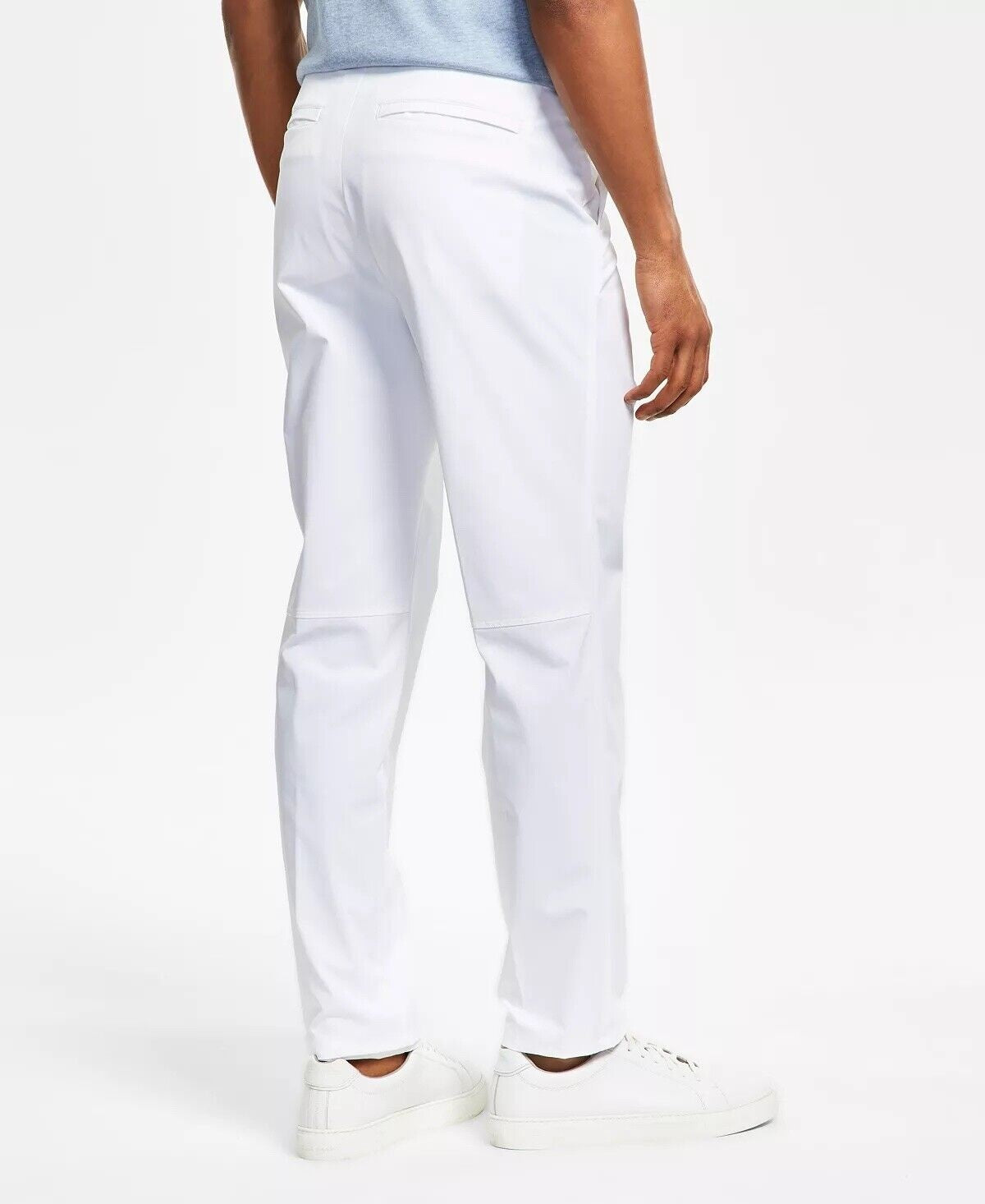 Calça social Calvin Klein Slim Fit Tech Solid Performance Masculina Branca Tamanho 38X30