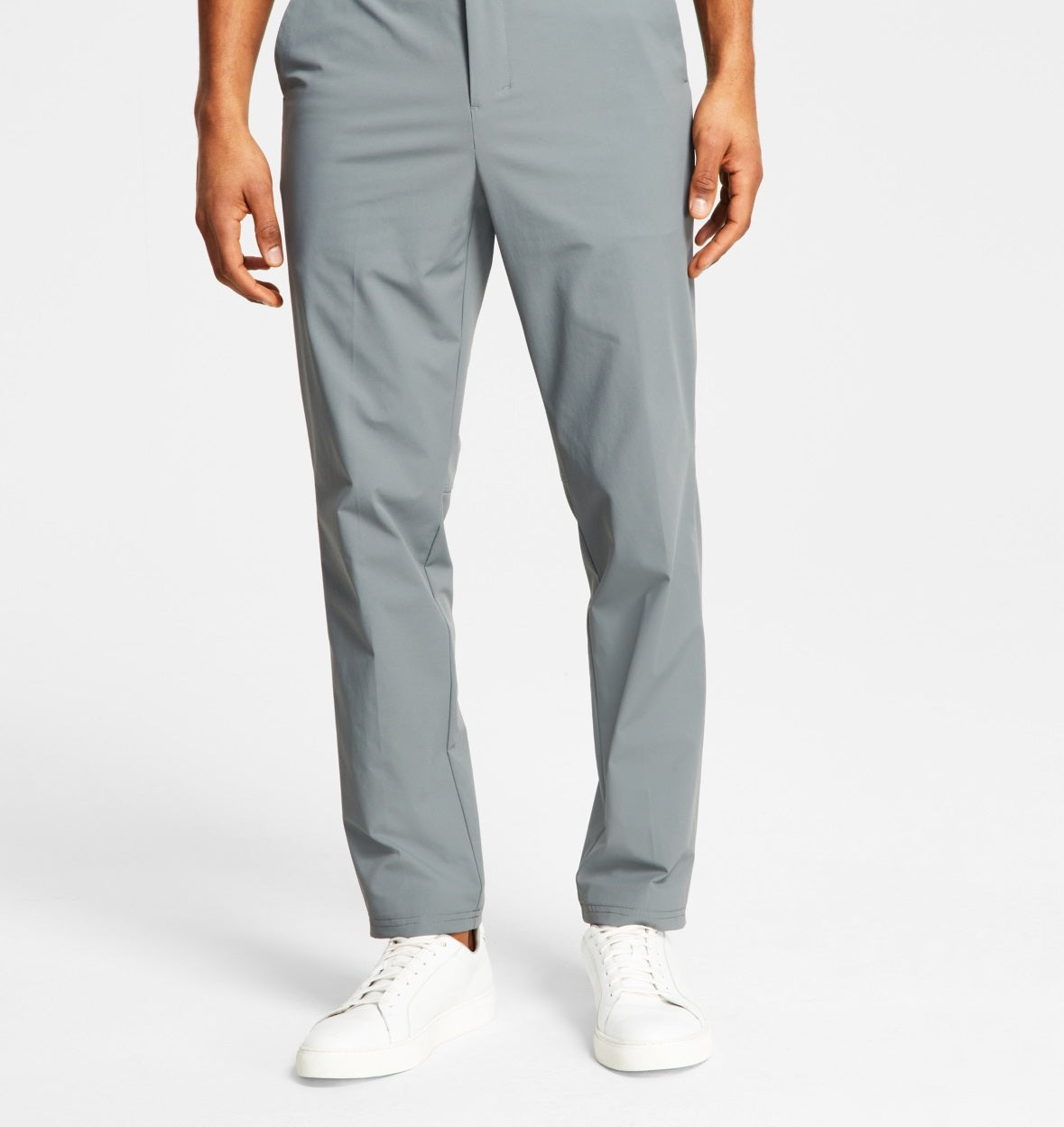 Calça social Calvin Klein Slim Fit Tech Solid Performance Masculina Cinza Tamanho 31X32