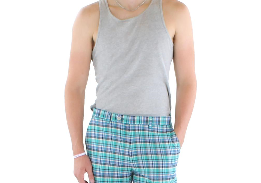 Calça social masculina Lauren Ralph Lauren Madras xadrez clássica, tamanho 34x34, verde