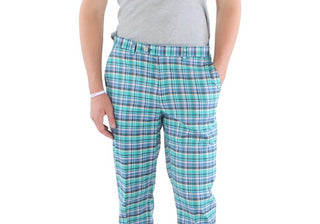 Calça social masculina Lauren Ralph Lauren Madras xadrez clássica, tamanho 34x34, verde