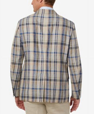 Blazer de linho ultraflex clássico masculino Ralph Lauren, marrom, tamanho 46