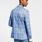 Tommy Hilfiger Blazer xadrez azul masculino Modern Fit, tamanho 42