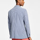 Tommy Hilfiger Blazer Masculino Modern Fit Stretch Seersucker Check Azul Tamanho 40