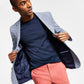 Tommy Hilfiger Blazer Masculino Modern Fit Stretch Seersucker Check Azul Tamanho 40