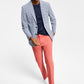 Tommy Hilfiger Blazer Masculino Modern Fit Stretch Seersucker Check Azul Tamanho 44
