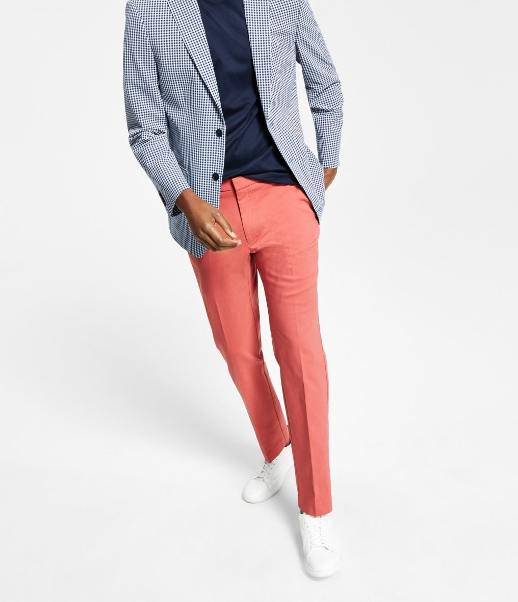 Tommy Hilfiger Blazer Masculino Modern Fit Stretch Seersucker Check Azul Tamanho 44