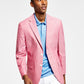 Tommy Hilfiger Blazer Masculino Listrado Abstrato Moderno Chambray Vermelho Tamanho 40