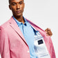 Tommy Hilfiger Blazer Masculino Listrado Abstrato Moderno Chambray Vermelho Tamanho 40