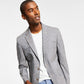 Tommy Hilfiger Blazer xadrez masculino moderno, cinza, tamanho 42