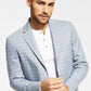 Tommy Hilfiger Blazer xadrez masculino moderno, cinza, tamanho 36