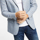 Tommy Hilfiger Blazer xadrez masculino moderno, cinza, tamanho 36