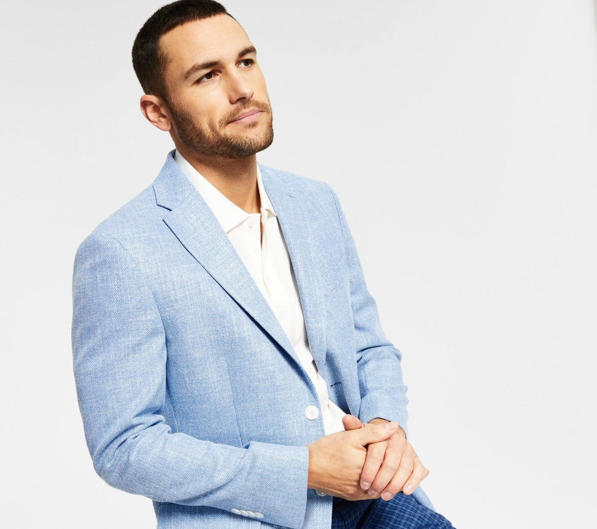 Blazer Tommy Hilfiger Masculino Slim Fit Tecido Sólido Azul Tamanho 38